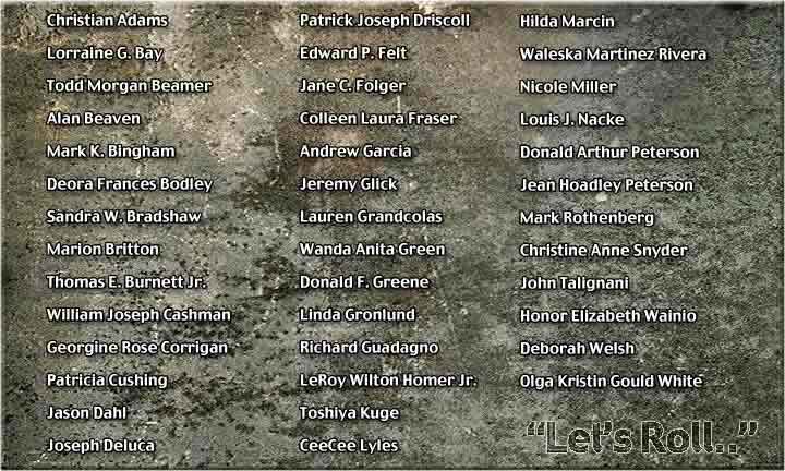 United Airlines Flight 93 Victims